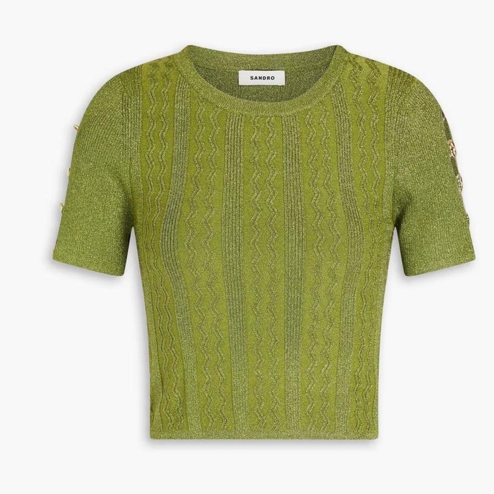 Sandro Green Crew Neck Sweater - make a bundle with matching pants